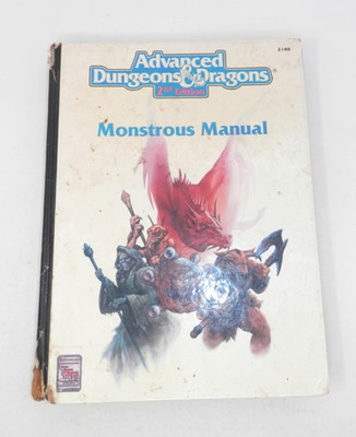 TSR Advanced Dungeons & Dragons Monstrous Manual 2nd Ed Error Poor Condition