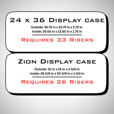 Display Case Card Riser Stands - WHITE - Perfect for 24x36 Cases- 33 Risers! | eBay Display Case Card Riser Stands - WHITE - Perfect for 24x36 Cases- 33 Risers! | eBay