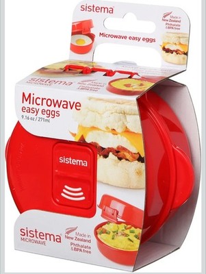 *Sistema* Red Easy Eggs - Tolle Eier jedes Mal in der Mikrowelle -  