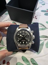 TUDOR Heritage Black Bay Chronograph 41mm Leather Strap Ref-79350