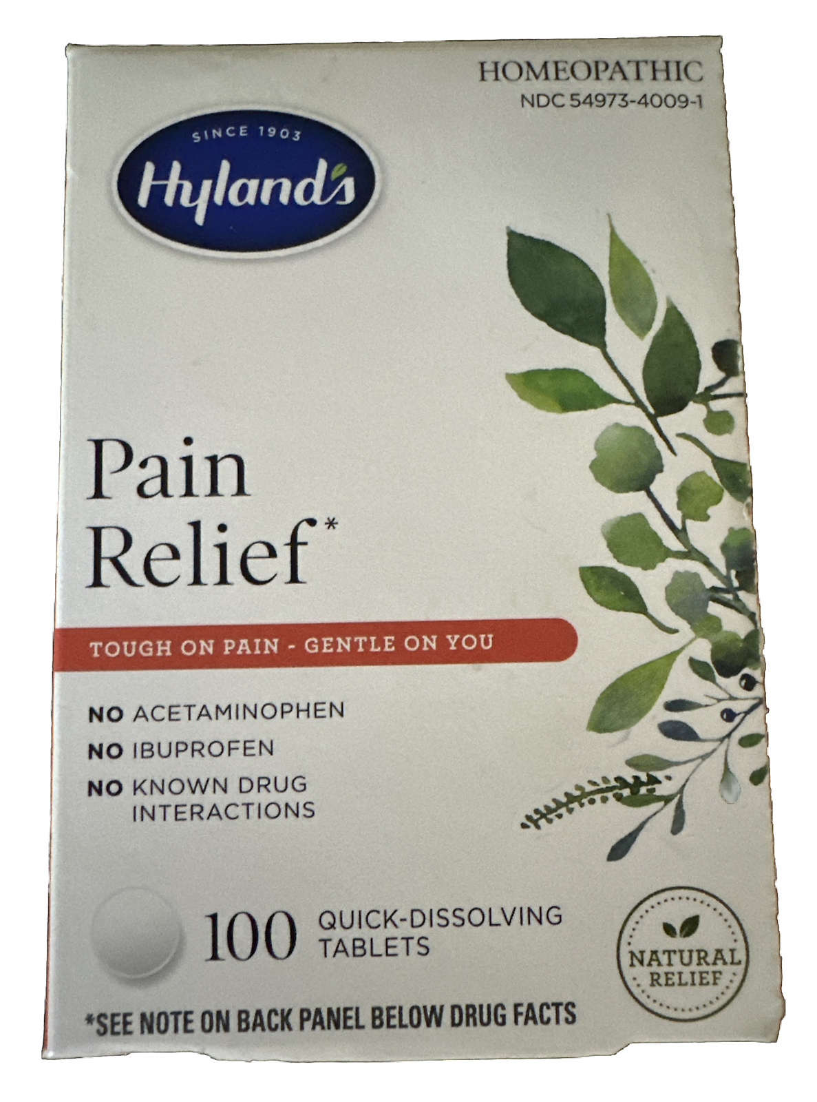 Hyland's Pain Relief (HYL40091) 100 Quick Dissolving Tablets Pills