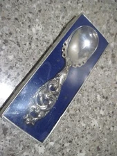 Hardanger Norway Repousse Collectors Spoon 6" w/ Original Box