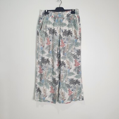 C&C California Sz L Toucan VW Tropical Print 100% Linen High