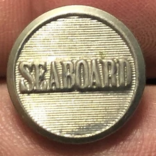 Seaboard Railroad Uniform Button Brasstone 1/2" Flat Superior Quality