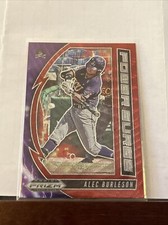 2020 Panini Prizm Draft Picks Alec Burleson Power Surge Red Wave Refractor