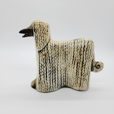 Vintage MCM Lisa Larson Gustavsberg Afghan Hound Dog Kennel
