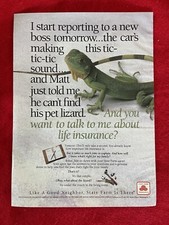 Vintage 1995 State Farm Insurance Print Ad Geico Gecko Rare Ad