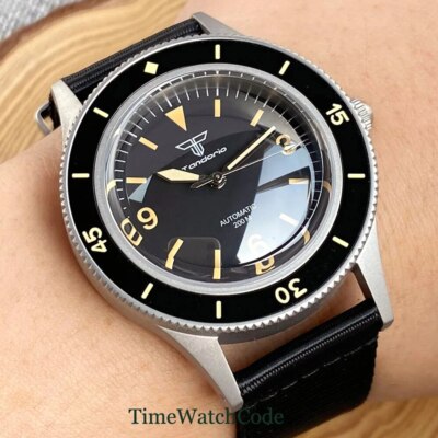 Tandorio Diving Automatic Men's Watch NH35 Movt 200m Waterproof 40mm Sandblasted