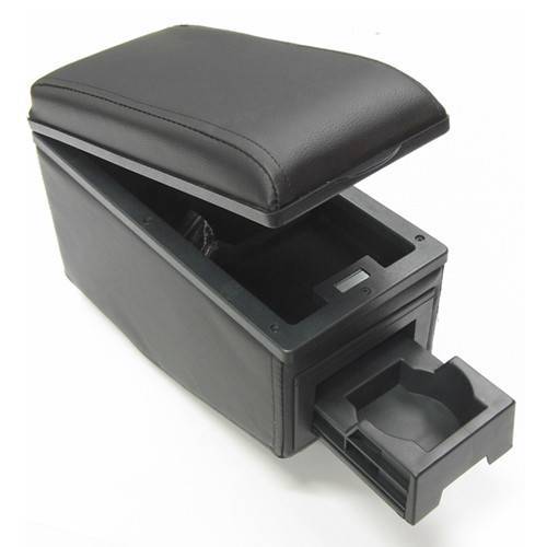 Accoudoir Central Universel Pour Voiture - Compatible Honda Accord Civic Etc. - Noir Simili Cuir - Neuf