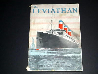 S.S. LEVIATHAN HER ENTRY INTO SEVICE AFTER WORLD WAR ONE AS U.S.LINES FLAGSHIP