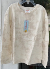 Cat Jack M 8/10 Girls Beige Tie Dye Long Sleeve Sweatshirt New 06