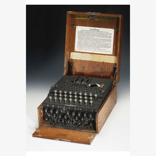 Enigma Machine seconda guerra mondiale dispositivo di crittografia fotografia stampata personalizzata - Foto 1 di 12