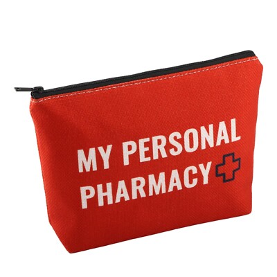PWHAOO Pharmacy Technician Makeup Bag My Personal Pharmacy Cosmetic Bag Pharm...