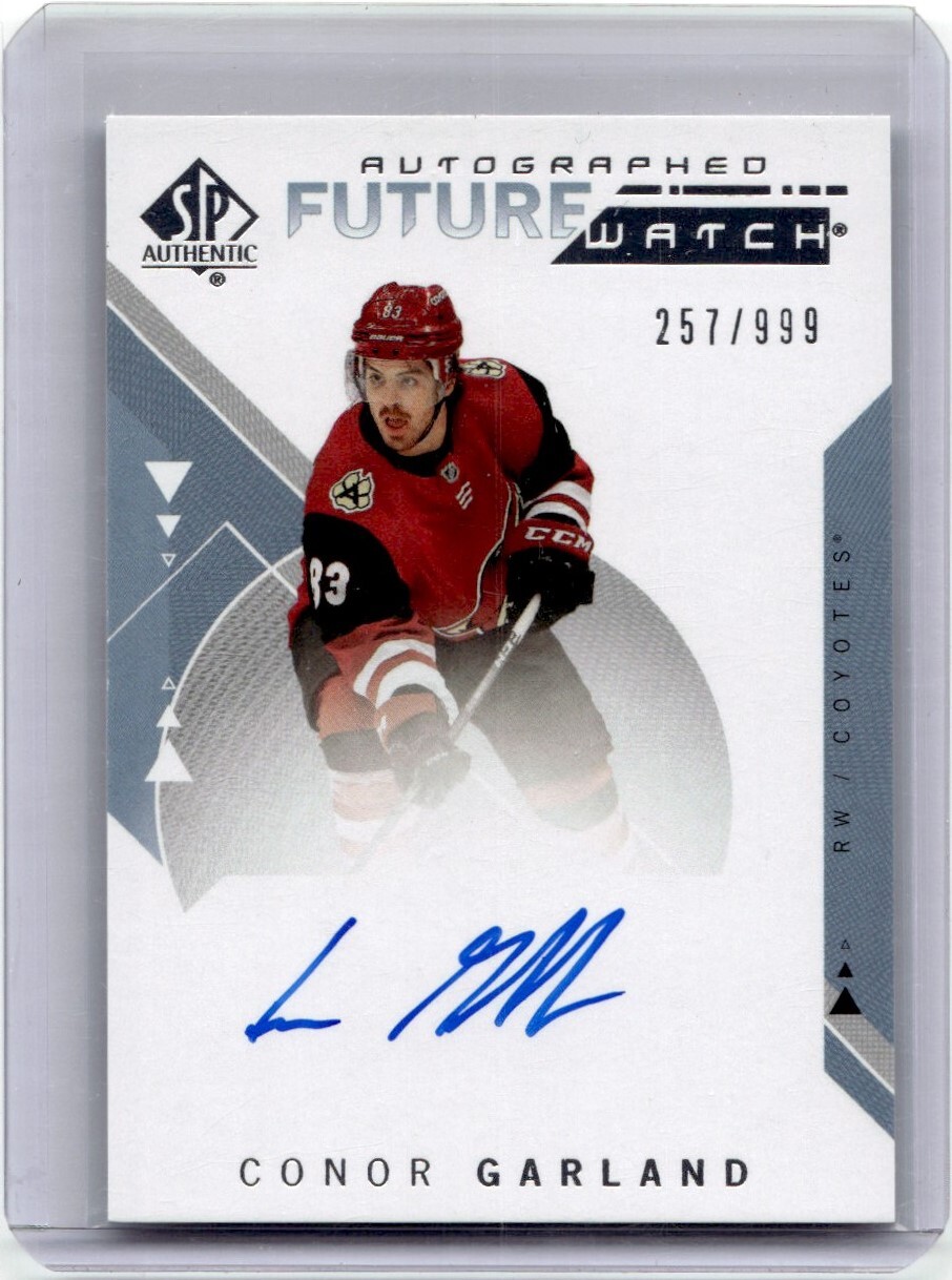 2018-19 SP Authentic Future Watch Autograph Rookie Conor Garland RC Auto /999