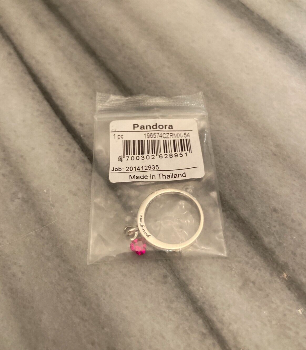 Pink Heart You Me Pandora Ring Pandora S925 You Me Pink Heart CZ
