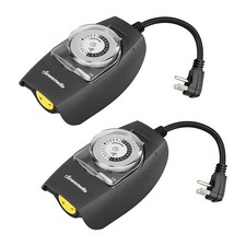 DEWENWILS Outdoor Mechanical Timer Weatherproof Plug in Electrical Outlets Timer