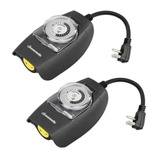 DEWENWILS Outdoor Mechanical Timer Weatherproof Plug in Electrical Outlets Timer