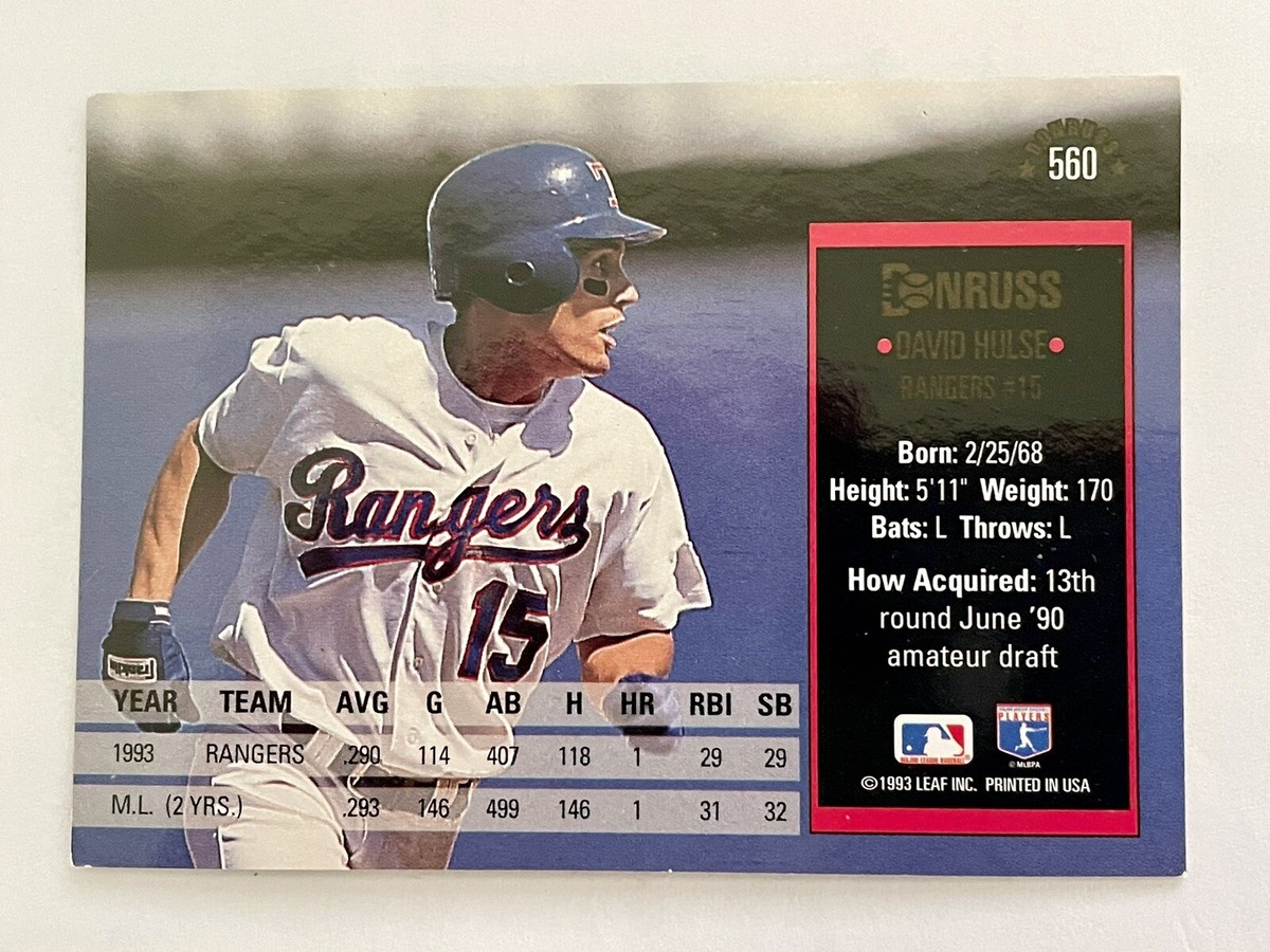 1994 Donruss David Hulse Baseball Cards #560 | eBay