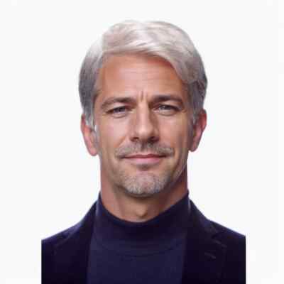 Men Wigs Short Silver Gray Wig Synthetic Heat Resistant Natural Halloween Party