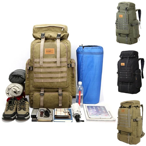 70L Outdoor Wandern Militär Taktischer Rucksack Backpack Camping Trekking Tasche - Bild 17 von 32