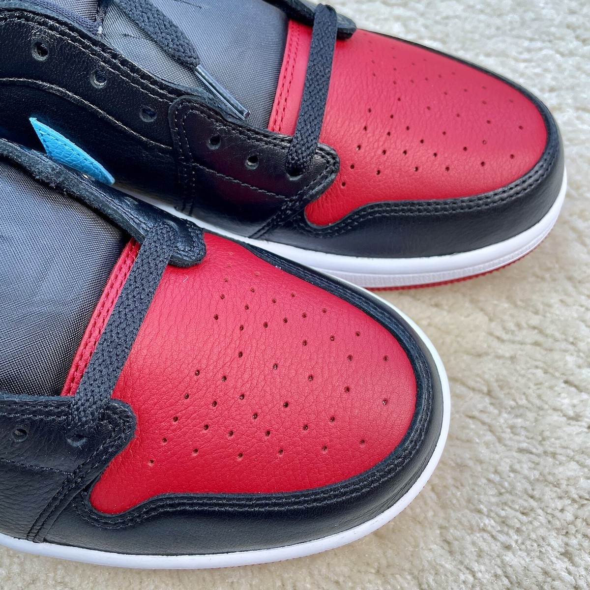 [Wm 10.5] NIKE AIR JORDAN 1 AJ1 Low OG UNC CHI Basketball Shoes Red Blue Black F3679_0147_left1 main image 4