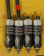 DH Labs Silver Sonic RCA Connectors, Pure Silver!, Pack Of 4, Used