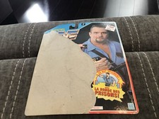 RARE MOC Hasbro Officiel WWF Series 3 Blue Card Big Boss Man - French 