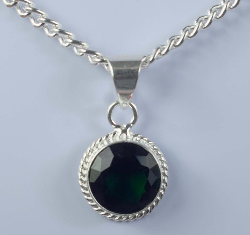 7.35 Ct Natural Round Green Tsavorite Garnet Gemstone Certified Wedding Pendant - Picture 6 of 7