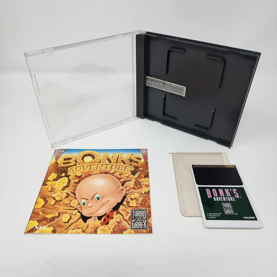 Bonk's Adventure (TurboGrafx-16) Complete w/ Manual & Case - Authentic & Tested - Image 2 of 4