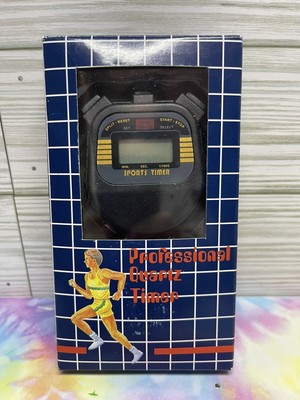 Professional Quartz Timer Stopwatch With Adjustable Black Lanyard NIB NOT TESTED