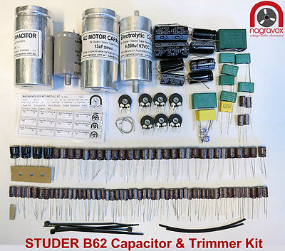 STUDER B62 capacitors modules and trimmers - FULL upgrade overhaul kit