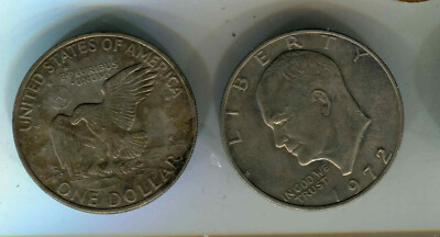 USA 1 Dollar Eisenhower 1971 und 1972  2 Stück (S735)