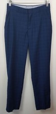 Tommy Hilfiger TH Flex Big Boys Sz. 18 Blue Plaid Dress/Golf Straight Leg Pants