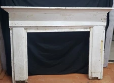 Antique 6 Foot Wide Pine Fireplace Mantel