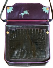 Vintage 70’s-ish Ruby Firecat Tucson Leather Lizard Alligator Skin Sw