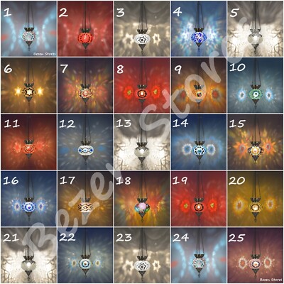 OIL LAMP STYLE Mosaic Lamp Chandelier. With the option of attaching it to a wall