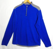 Under Armour Charged Size L Loose Long Sleeve Pullover Sweatshirt 1/4 Zip Blue