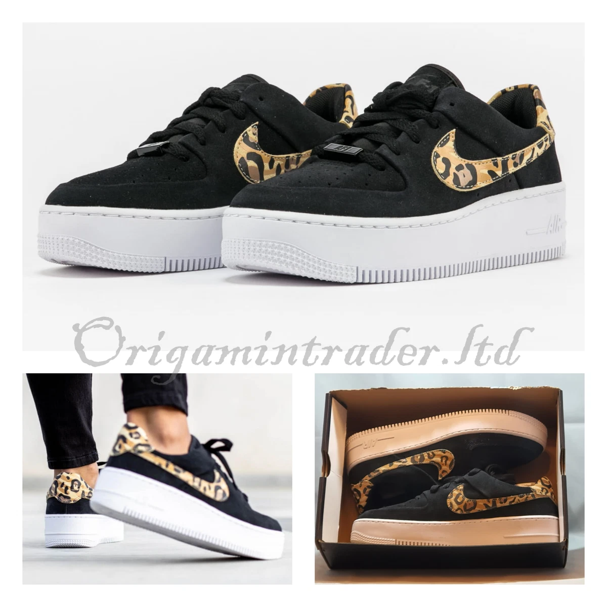Nike air force top 1 sage low leopard
