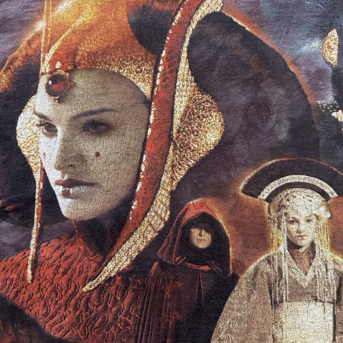 Vintage 90s Star Wars Queen Amidala Liquid Blue Padme Shirt Vintage 90s Star Wars Queen Amidala Liquid Blue Padme Shirt