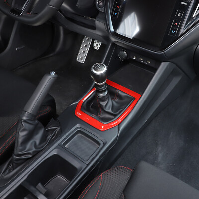 Red ABS Center Console Gear Shift Panel trim Cover for Subaru WRX