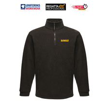 Dewalt Regatta 1/4 zip Work Fleece Jacket Embroidered Logo Winter Warm Unisex