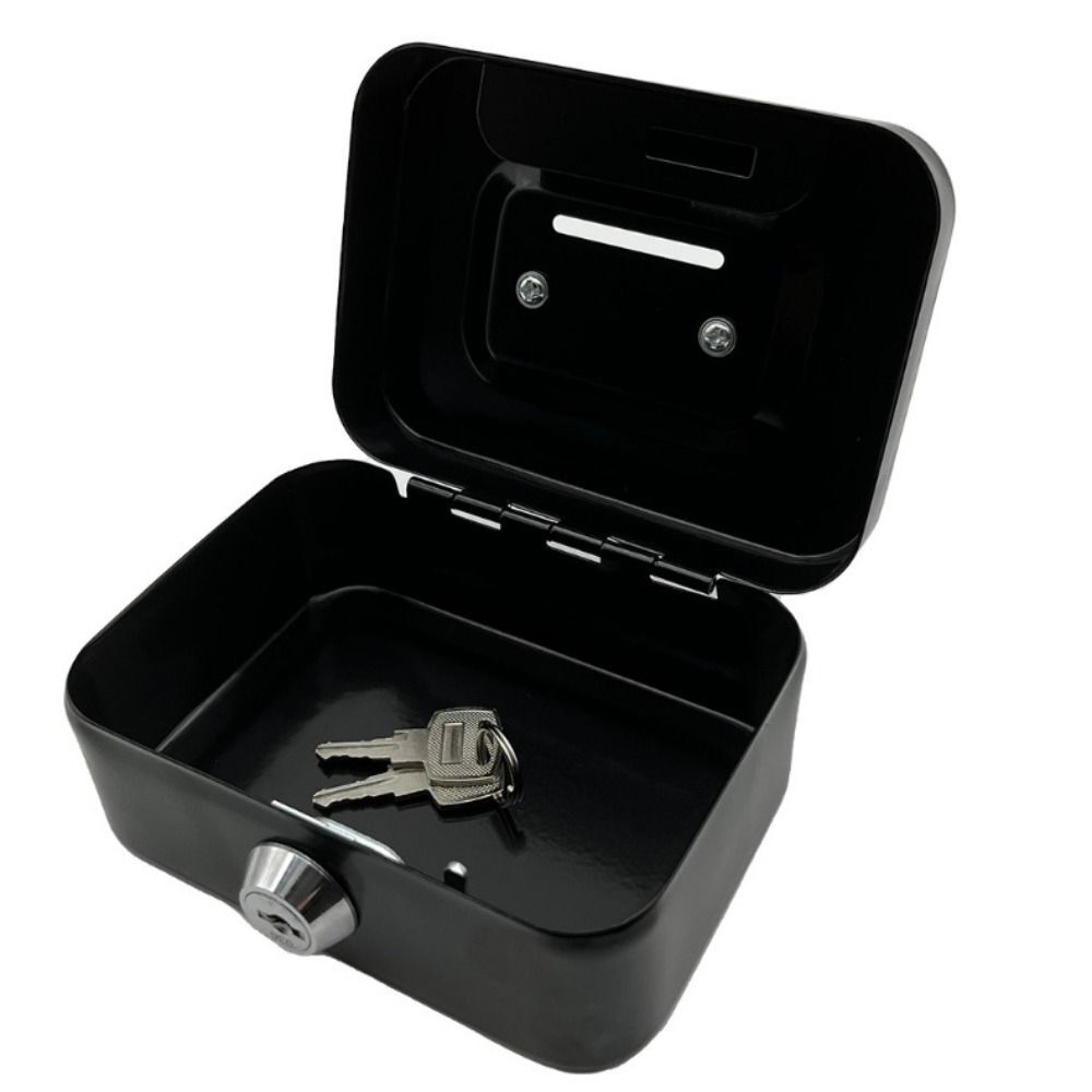 Lockable Money Box Metal Coin Bank Portable Cash Box eBay