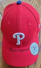 Nice Autographed Phillies Charlie Manuel Baseball Hat Cap MLB COA Manager