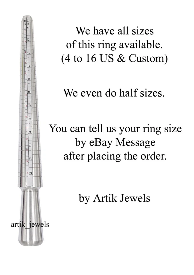 Anello In Argento Sterling 925 Con Gemma In Onice Nero Naturale Per Uomo #5088 - Immagine 4 di 4