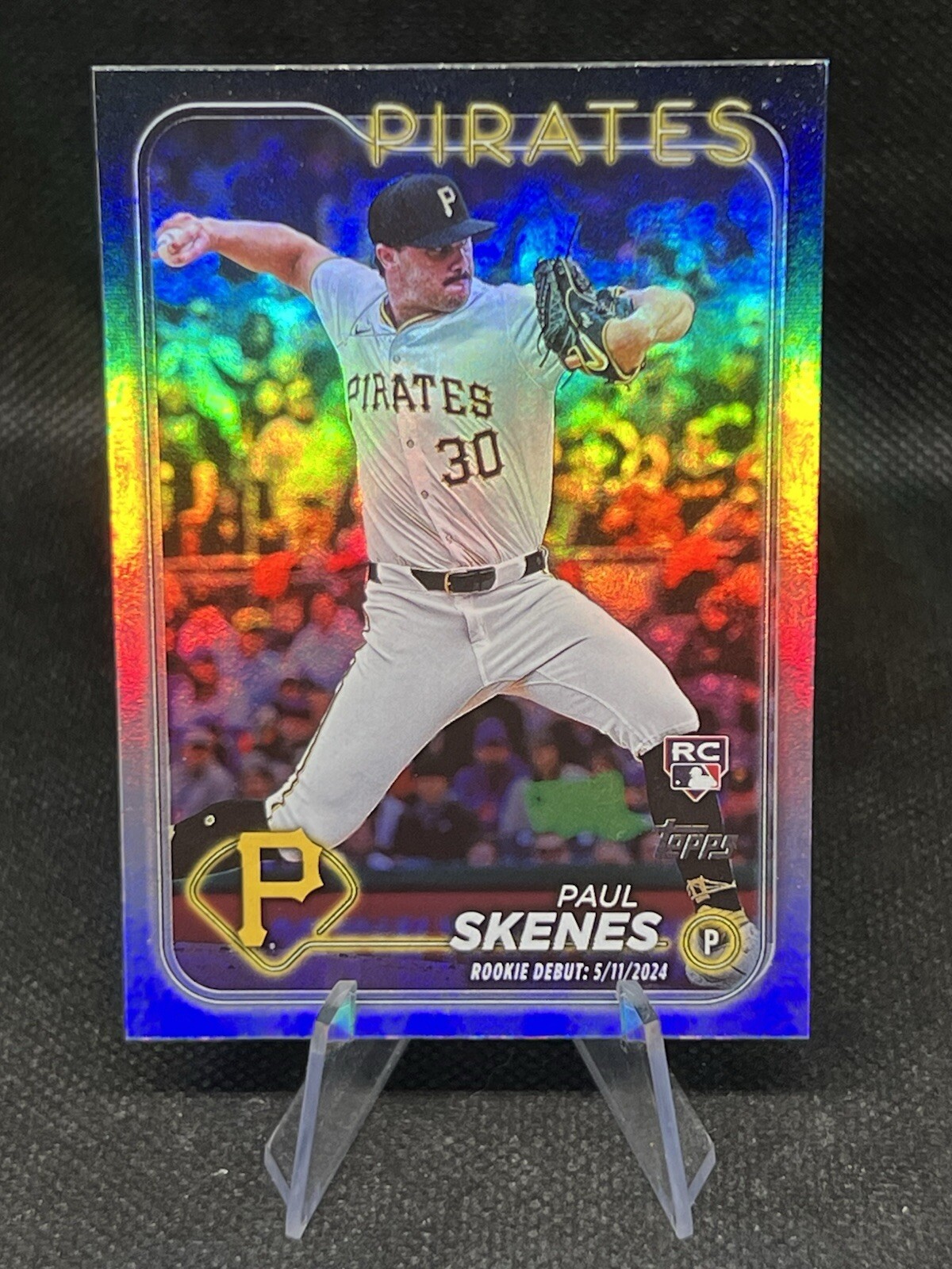 2024 Topps Update Paul Skenes Rookie Debut Rainbow Foil #US288 Pirates RC SP