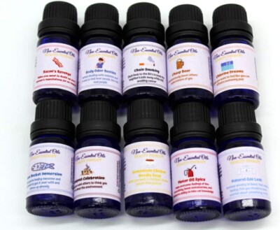 Gag Gifts Practical Joke Scents  (10 x 10ml Bottles) - for Adults and Children