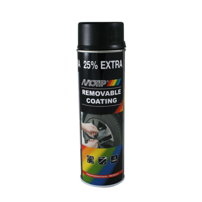 Motip Removable Coating Temporary Sprayplast Matt Black Stripable Paint 500ml