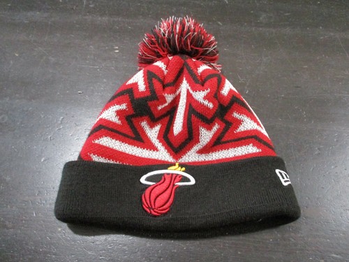 Miami Heat Beanie Hat Cap Black Red NBA 