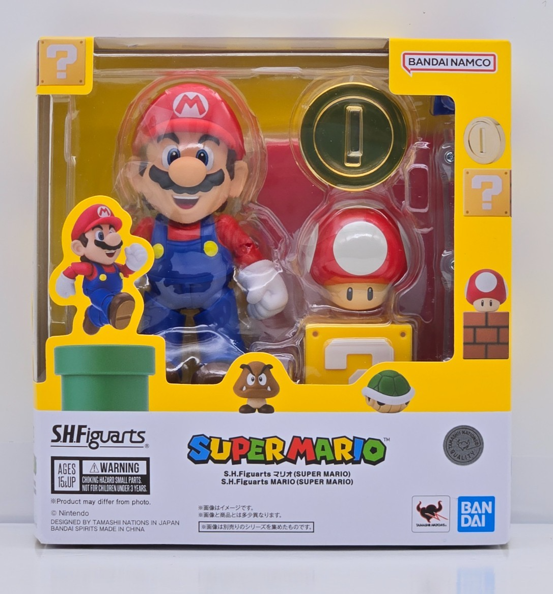 BANDAI New SUPER MARIO BROS. ソフビ S.H. Figuarts Super Mario Bros. Mario Figure Set Bandai Namco