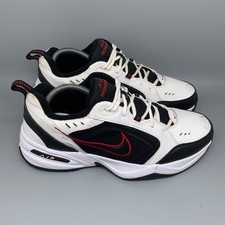Nike Air Monarch IV White Black Red Training Shoes 415445-101 Men's Sz 13